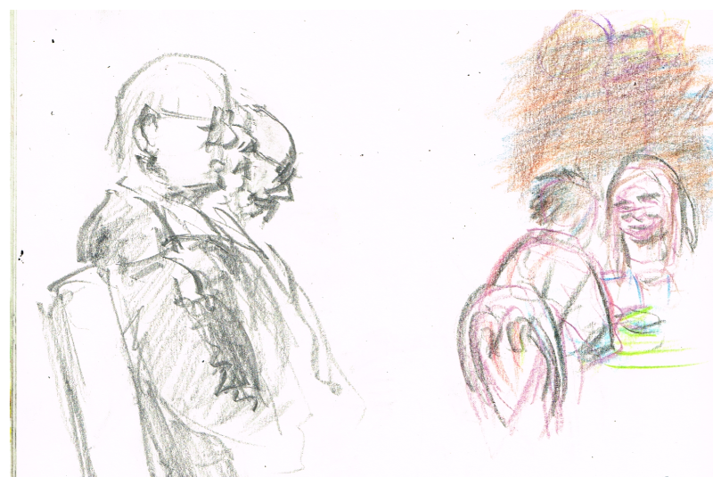 Random sketches of people out of my sketchbook. Drawn by artist Bryan Skinnell.